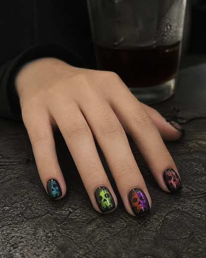 Ink Nebula | Halloween press on nails